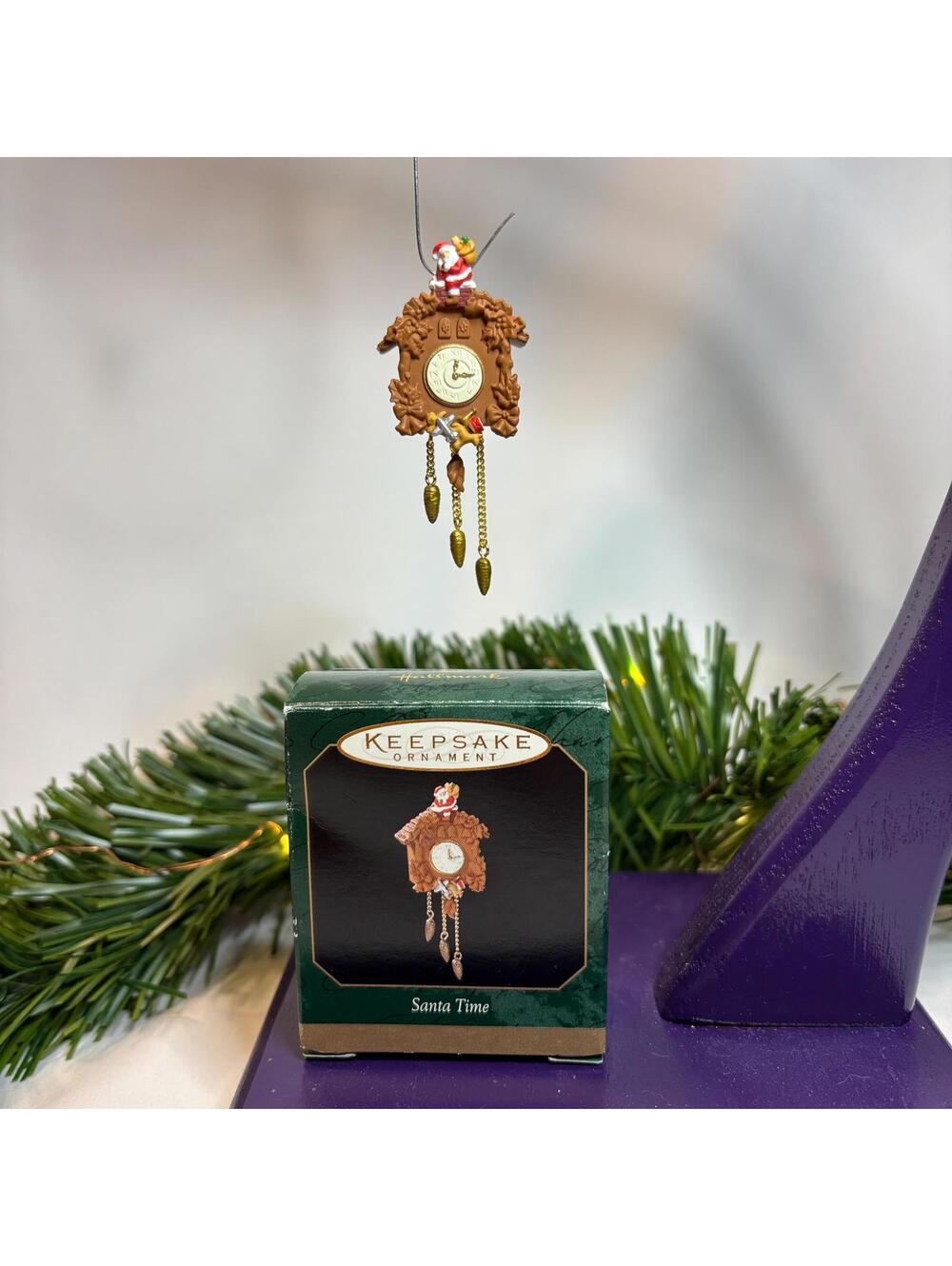 Santa Time - Cuckoo Clock - Miniature Hallmark Keepsake Ornament